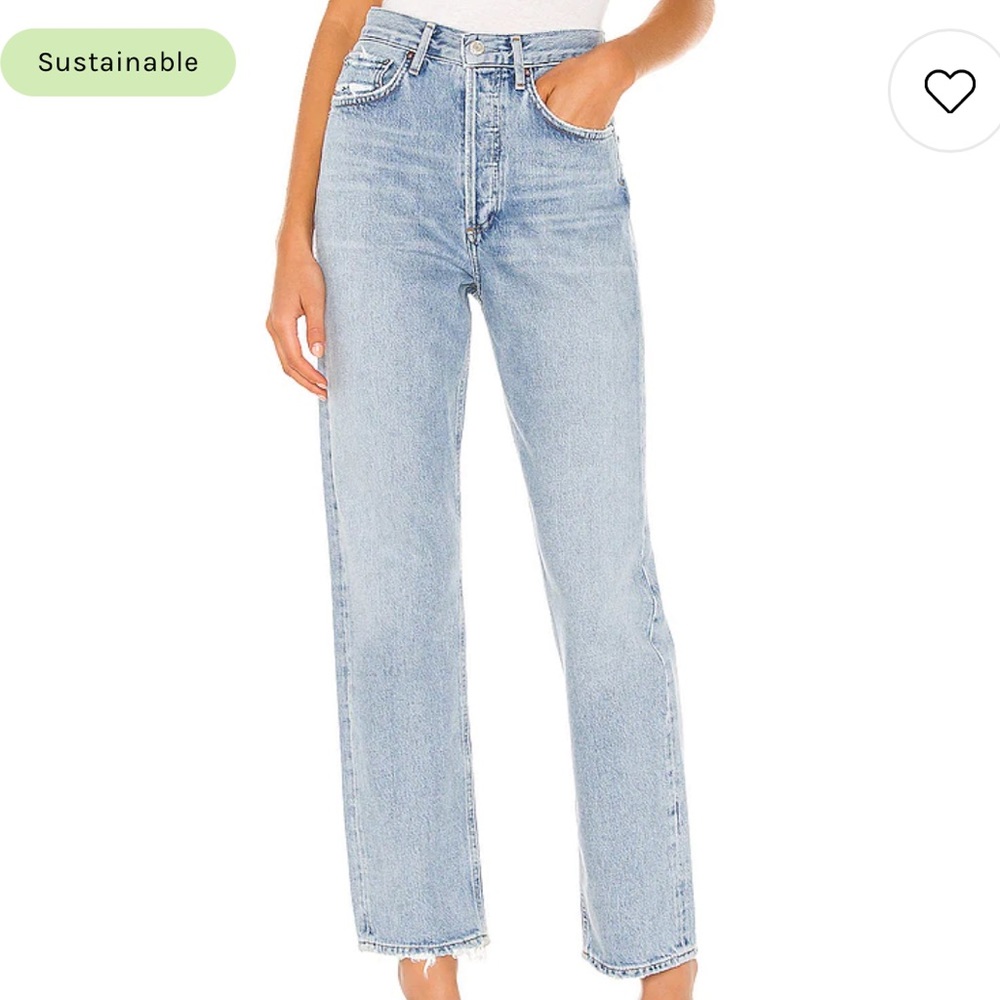90s mid rise loose fit Agolde jeans.